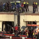 Imagen del rescate en el Guadalquivir