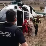 La Policía Local de Zuera localizó con su dron a una mujer de 75 años perdida con su coche en un monte de Zaragoza 4 Una imagen del rescate