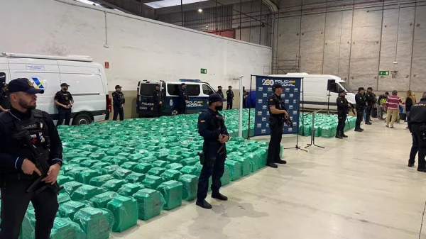 Decomiso de cocaina por la Policia Nacional
