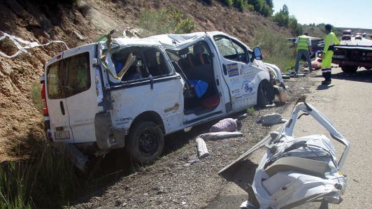 Furgoneta accidentada