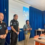 Porteros y vigilantes de carpas feriales reciben formación de la Policía Local de Albacete, para prevenir agresiones sexuales 4 Una imagen de la formacion impartida