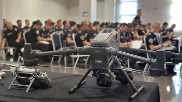 Uno de los drones policiales