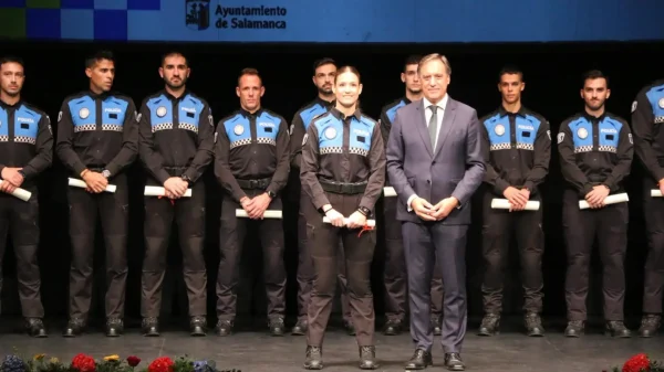 El alcalde de Salamanca en la celebracion del Dia de la Policia Local