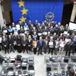 Foto de familia de los galardonados