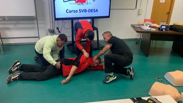 Uno de los ejercicios de la formacion