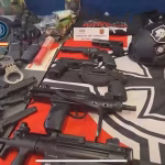 Armas incautadas a la celula