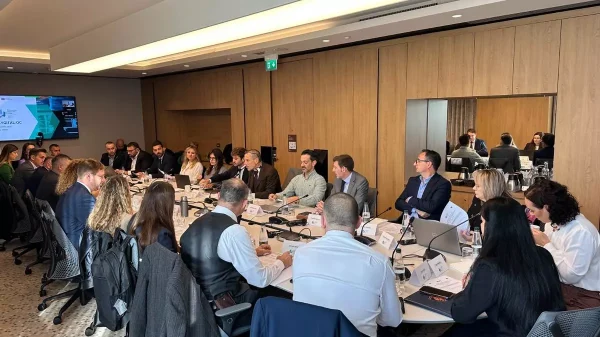 La Policía Local de Murcia refuerza su proyección internacional en un foro europeo sobre crimen organizado celebrado en Albania 14 Una imagen de la reunion internacional de trabajo