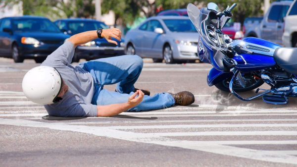 Simulacion de accidente de motocicleta