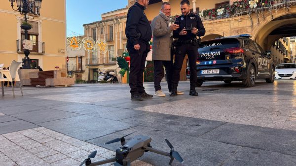 La tecnología policial facilita la detención del presunto autor de un intento de robo en una pedanía de Lorca 11 Uno de los drones de la Policia Local de Lorca