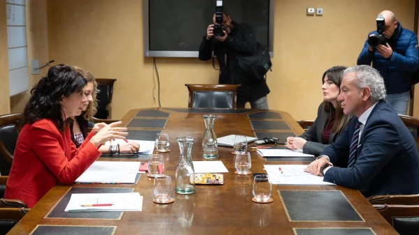 La ministra de Igualdad en una reciente reunion en Castilla y Leon