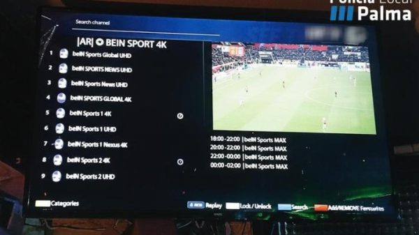 La Policía Local de Palma denuncia a una hostelera por emitir fútbol de pago con señal pirata 9 PL Palma futbol